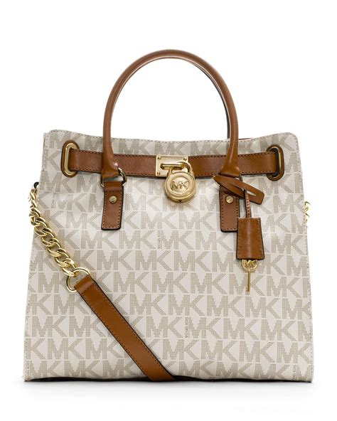 michael kors hamilton 18k large ns tote|Michael Kors large satchel handbag.